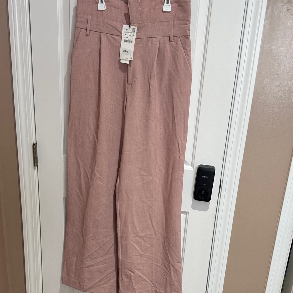 Zara Pink Wide Leg Pants